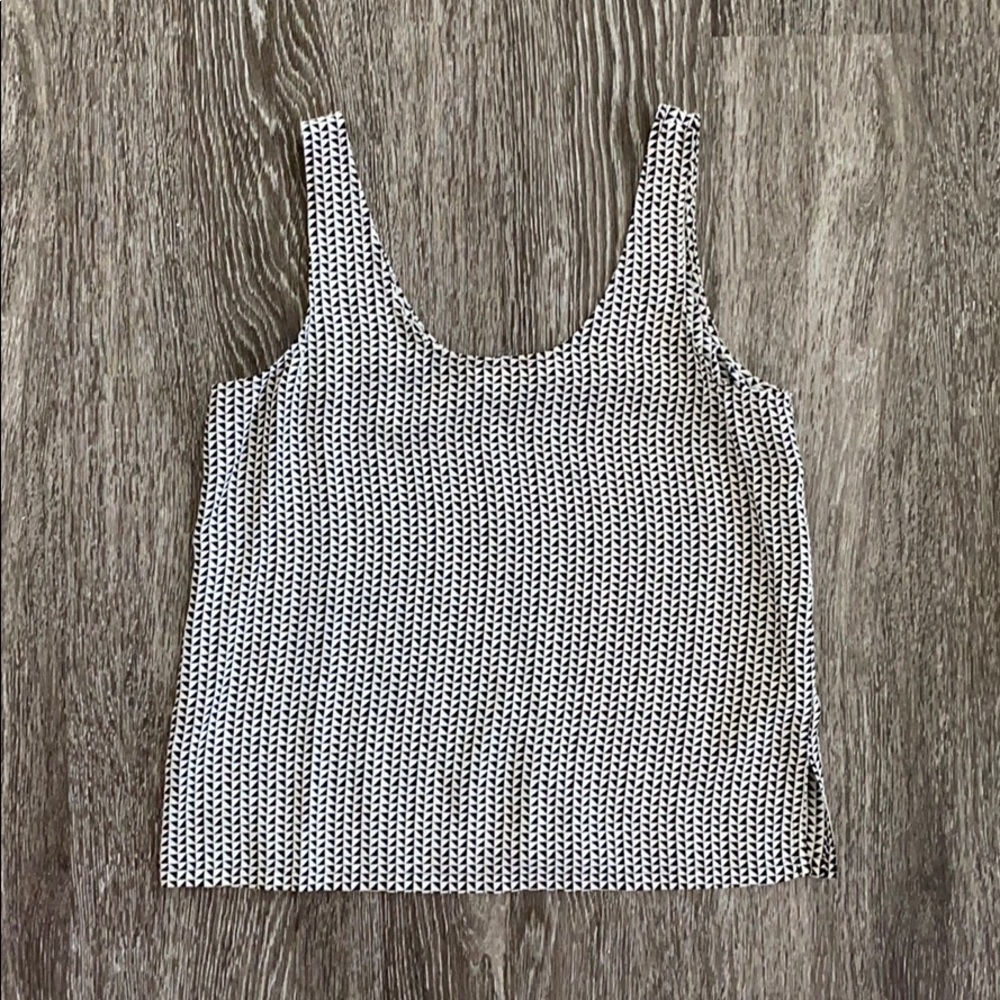 Madewell patterned black and white tank
